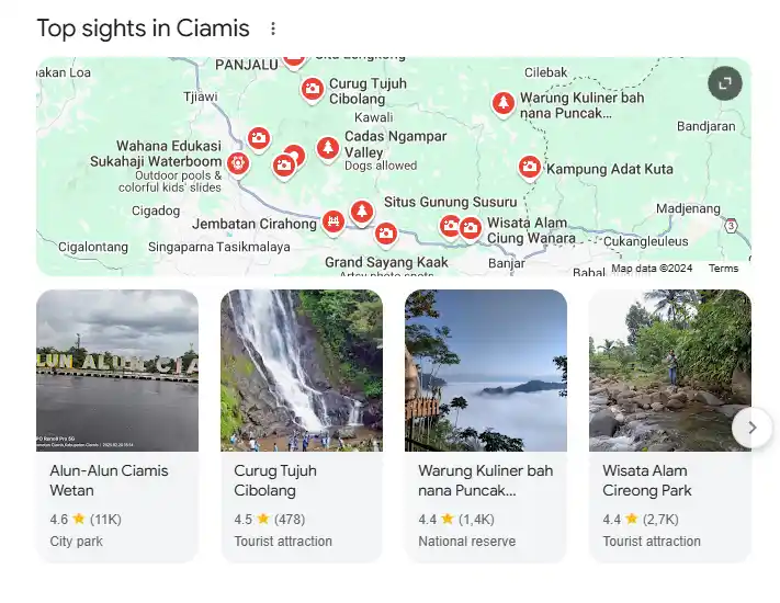 Image of Maps destinasi ciamis