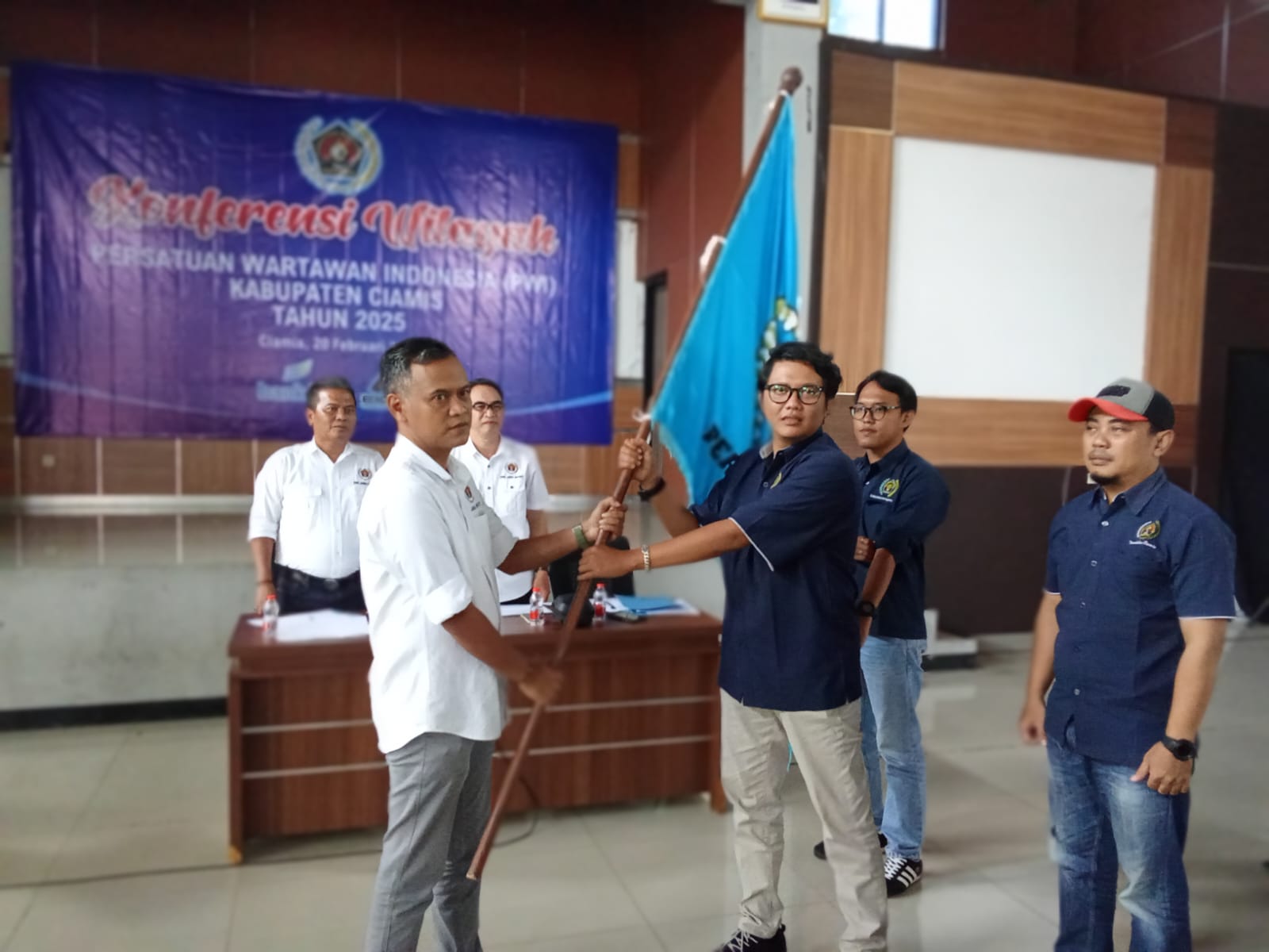 Konferensi Wilayah (Konferwil) Persatuan Wartawan Indonesia (PWI) Kabupaten Ciamis tahun 2025 berlangsung lancar dan sukses.