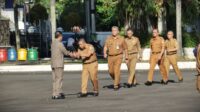 Foto : Bupati Ciamis Apel pertama usai idul fitri
