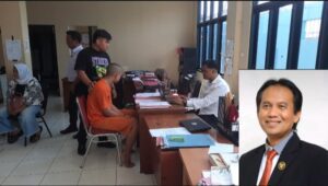 Polisi sedang memeriksa terduga pelaku tindak pidana asusila Image of istimewa