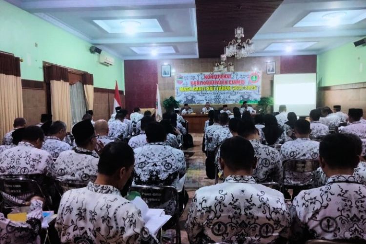Konferensi PGRI Ciamis tahun 2025 di Aula Wisma Guru pada Sabtu, 28 Juni 2025. (Foto: Ist)