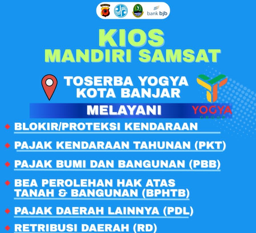 Kabar Baik! Warga Banjar Kini Bisa Bayar Pajak Kendaraan di Toserba Yogya Lewat KIOSK SAMSAT. (Foto: Istimewa)