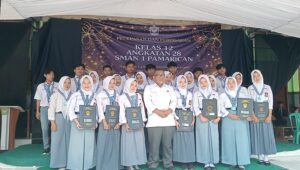 Image of Sman 1 pamarican lepas 197 lulusan angkatan ke 28, siswa siapkan sendiri seluruh rangkaian acara